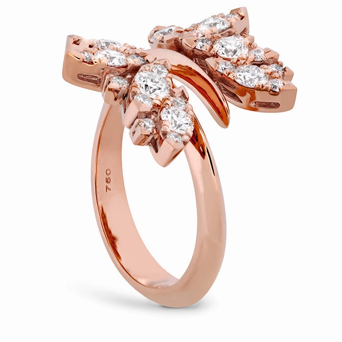 Hearts On Fire White Feathers Wrap Diamond Ring