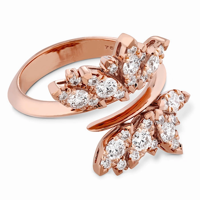 Hearts On Fire White Feathers Wrap Diamond Ring