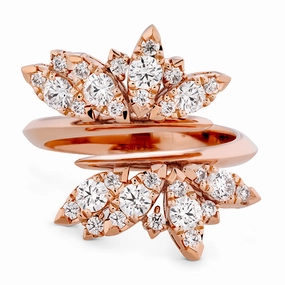 Hearts On Fire White Feathers Wrap Diamond Ring