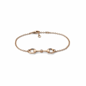 HORSEBIT DIAMOND CHAIN BRACELET 18K ROSE GOLD