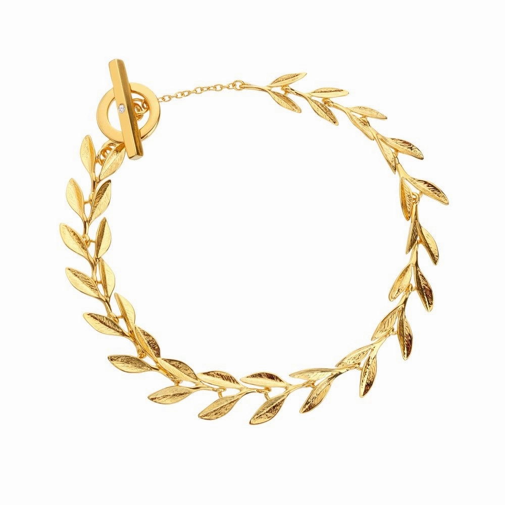Hot Diamonds X TG Laurel Bracelet - Yellow Gold Plate