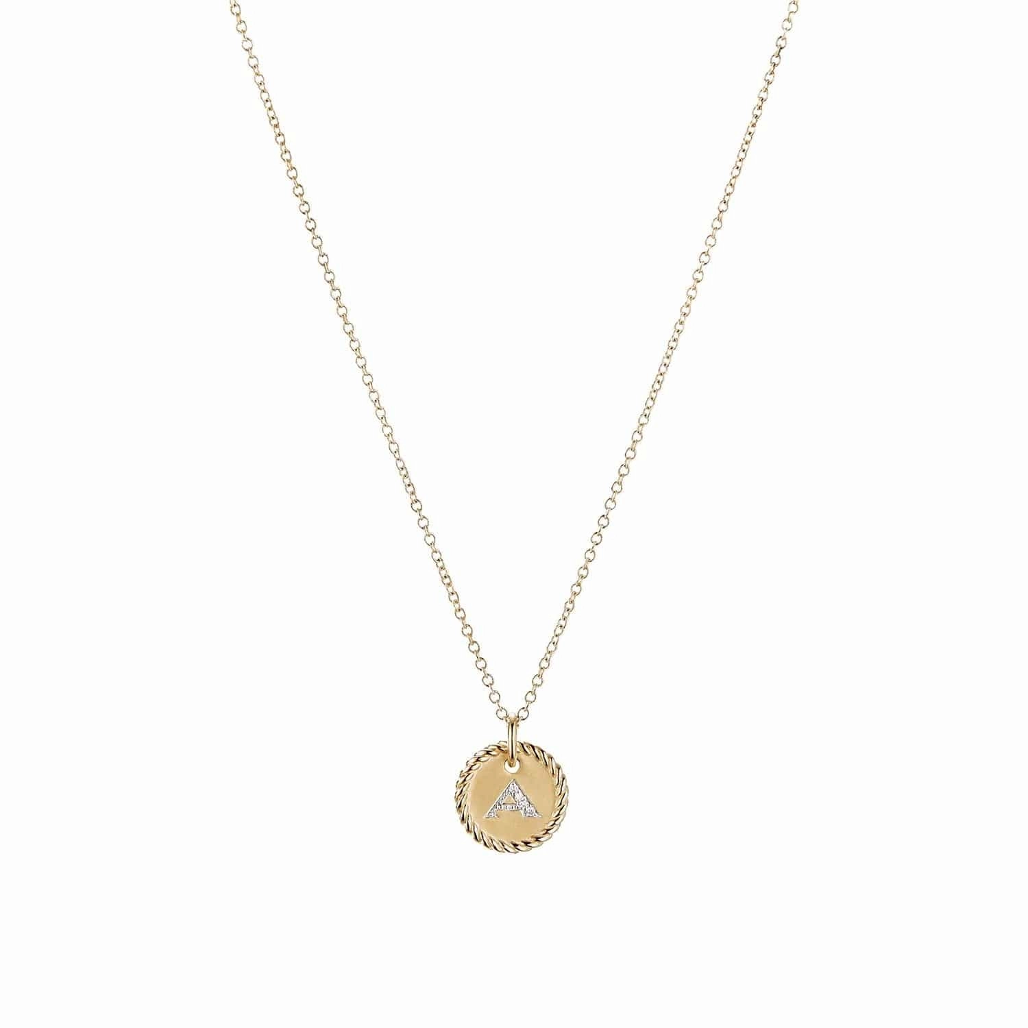 Initial "A" Pendant with Diamonds