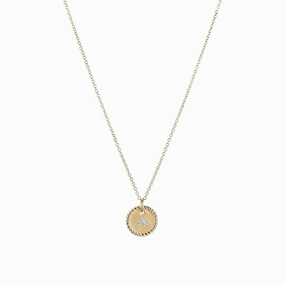 Initial "A" Pendant with Diamonds