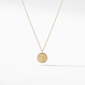Initial "L" Pendant with Diamonds