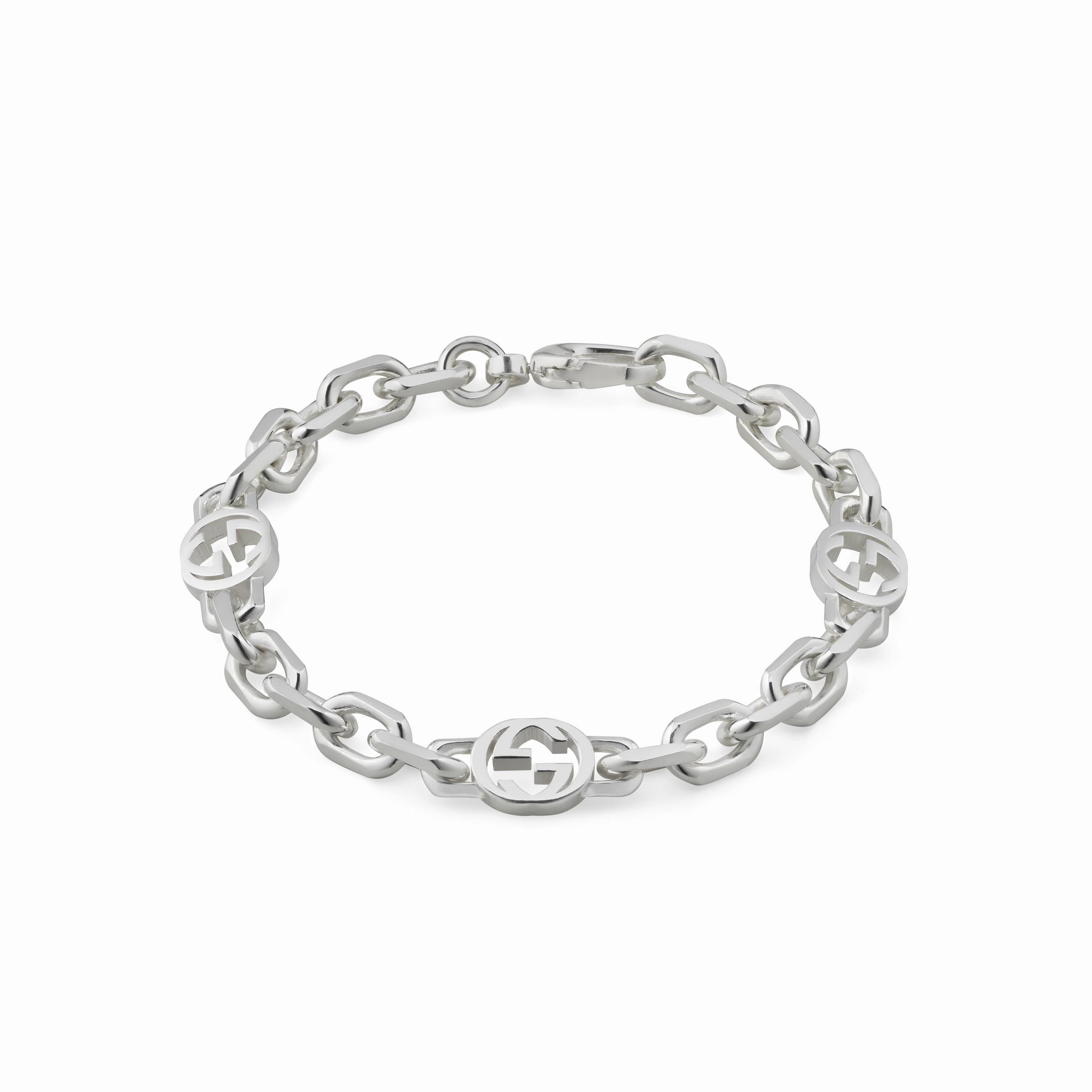 INTERLOCKING CHAIN BRACELET - STERLING SILVER