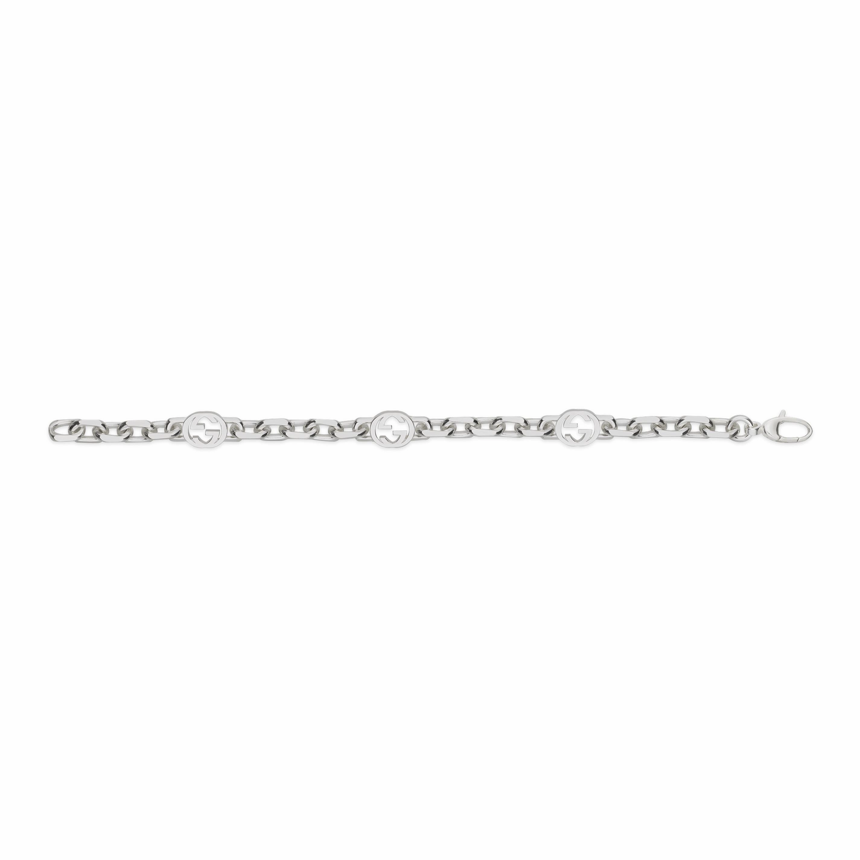 INTERLOCKING CHAIN BRACELET - STERLING SILVER