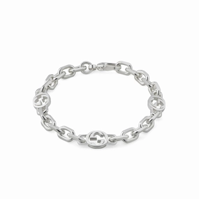 INTERLOCKING CHAIN BRACELET - STERLING SILVER