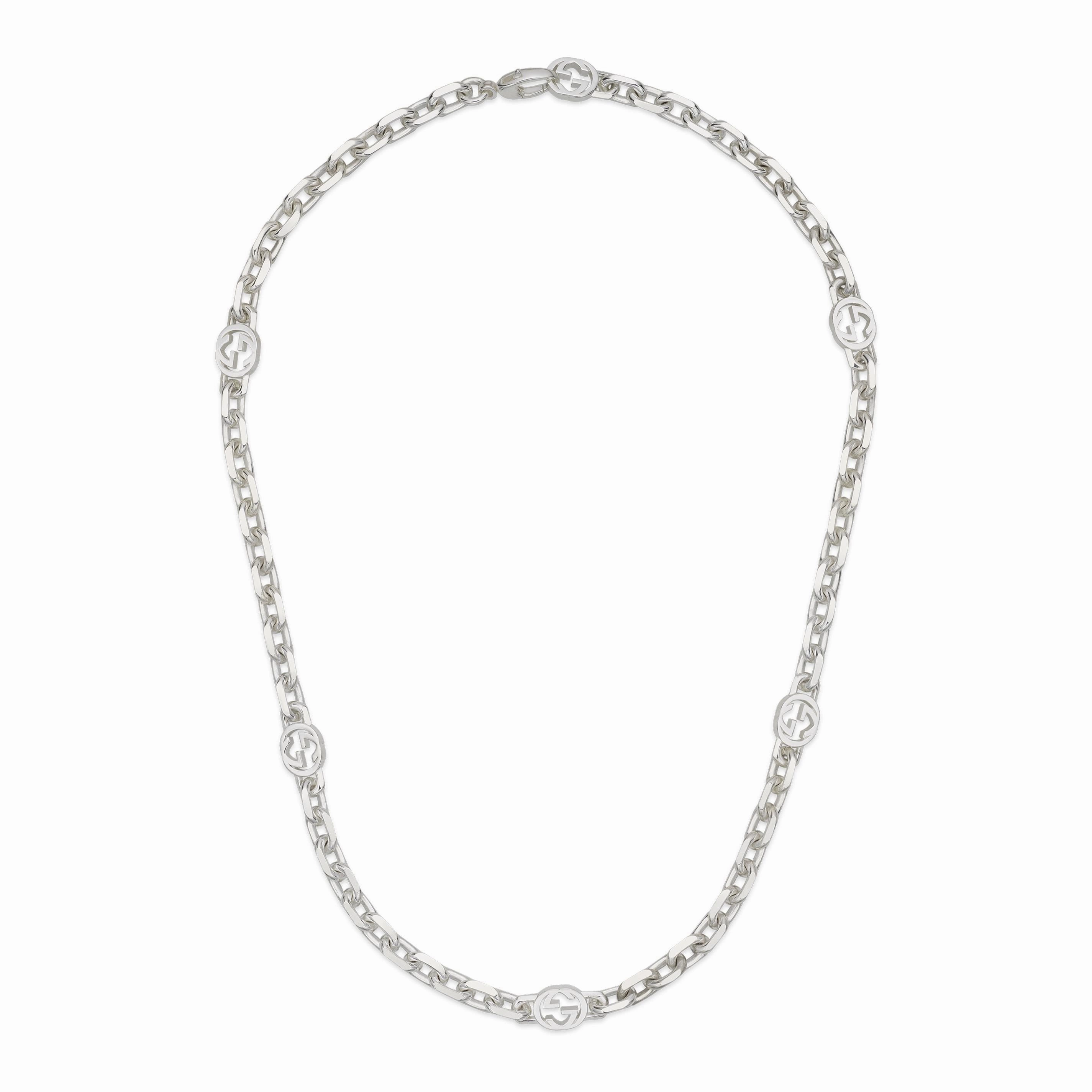 INTERLOCKING CHAIN NECKLACE 50CM