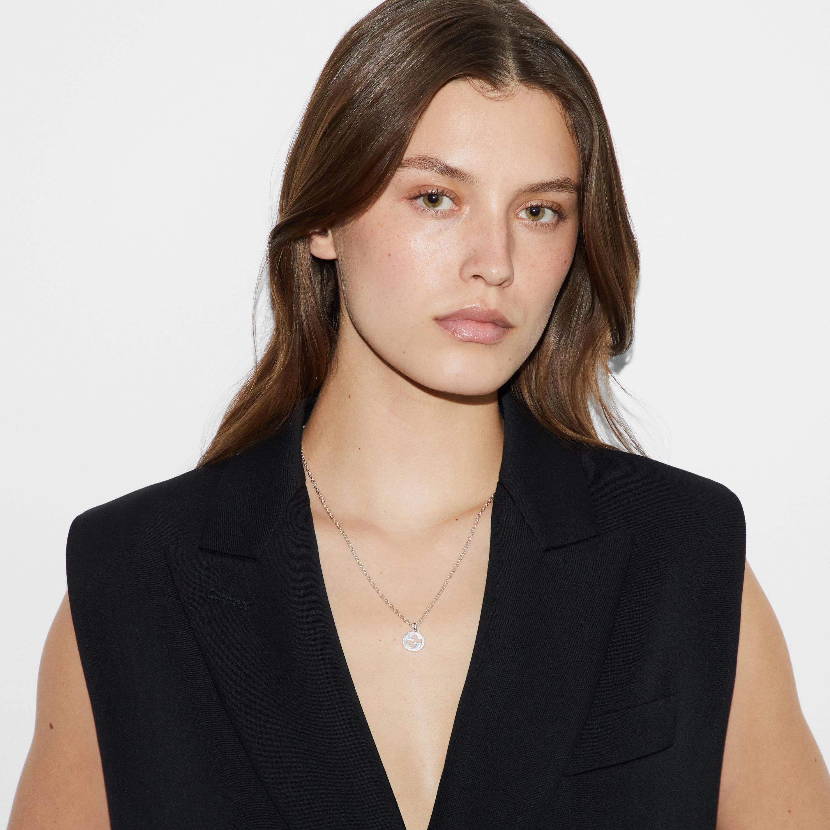 INTERLOCKING CHAIN NECKLACE - STERLING SILVER