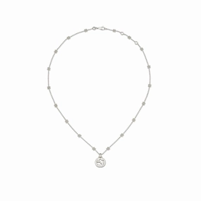 Interlocking G Pendant on Flower Boule Chain