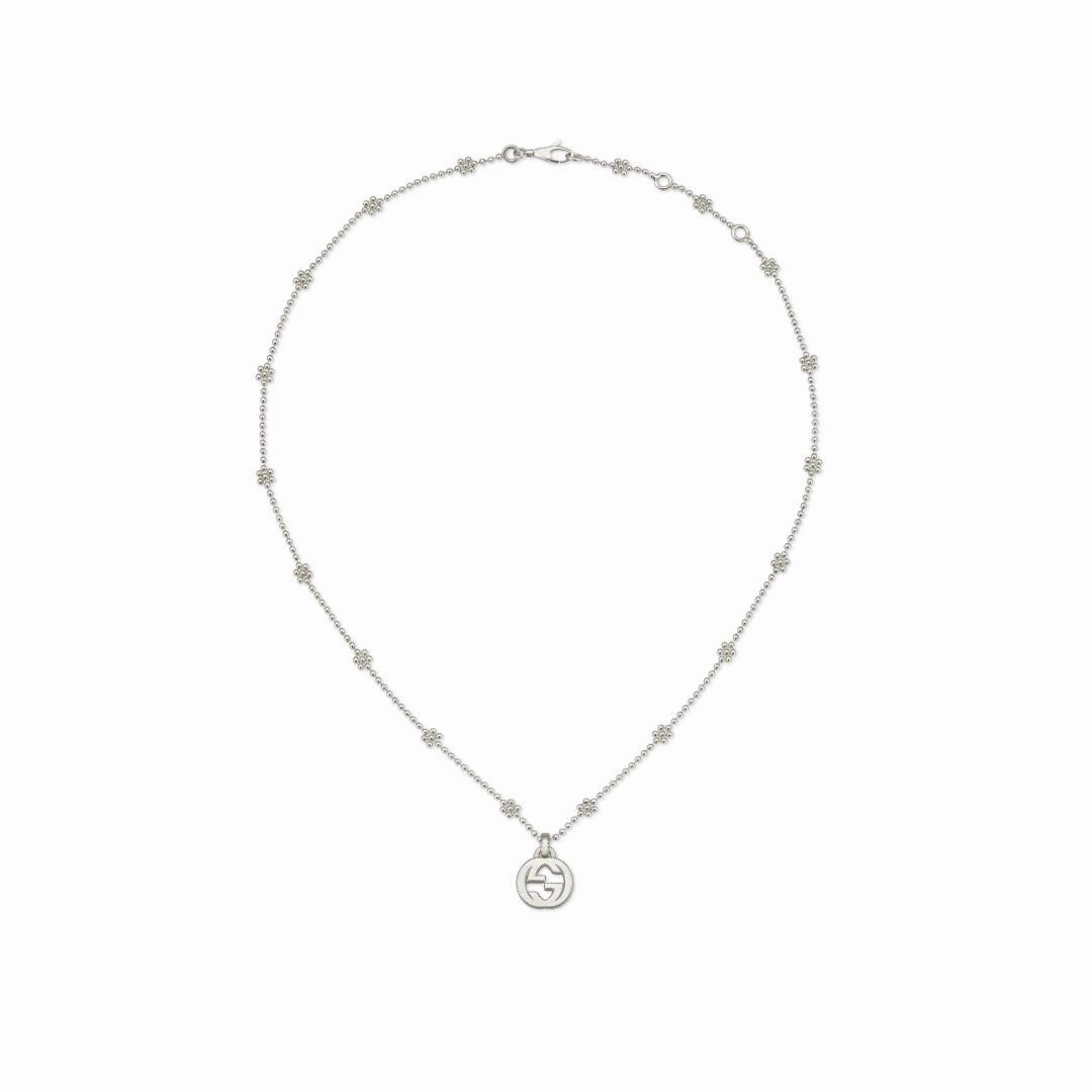 Interlocking G Pendant on Flower Boule Chain