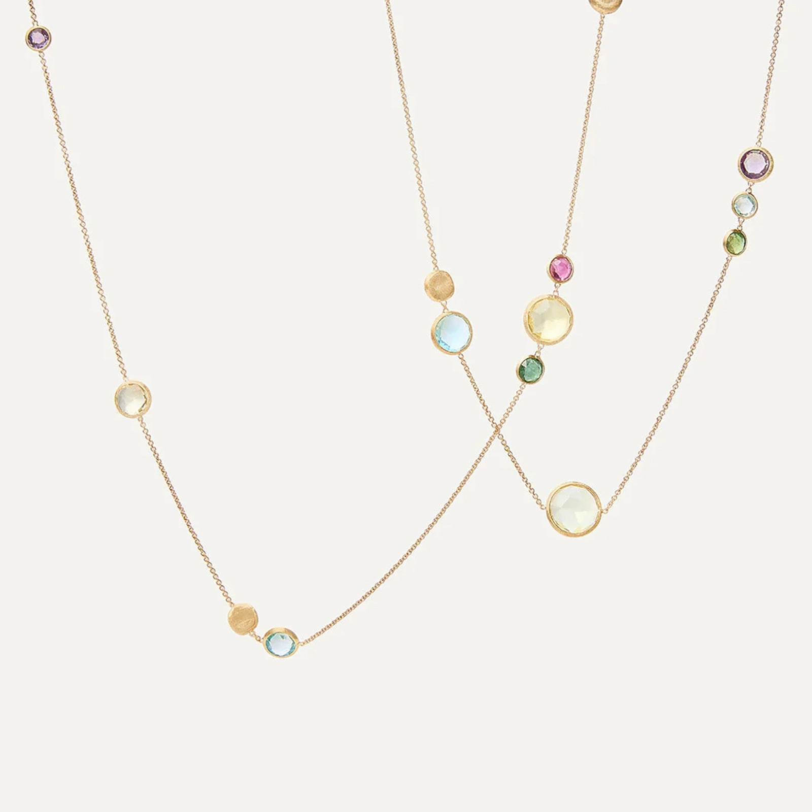 Jaipur Long Mixed Gemstone Necklace