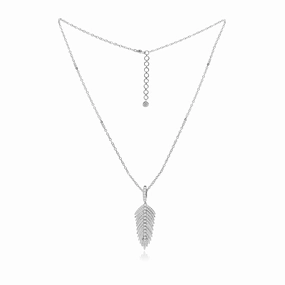 Jewels Diamond Feather Pendant