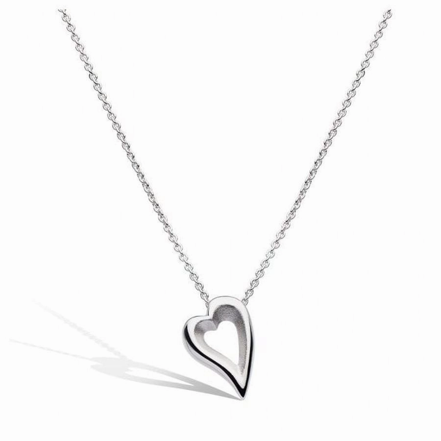 KH Silver Desire Love Story Heart Ncklce