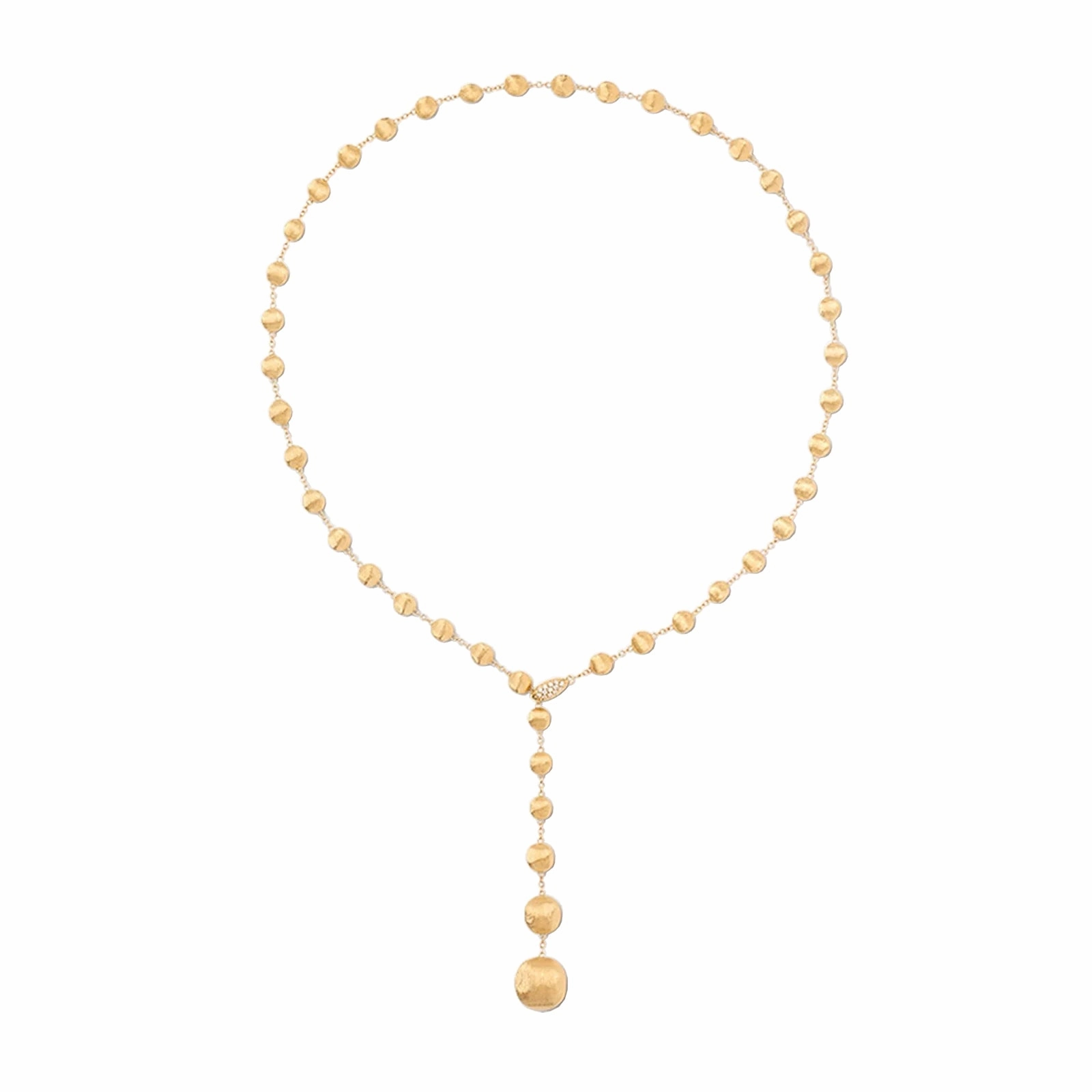 Lariat Necklace With Diamond Pav Clasp