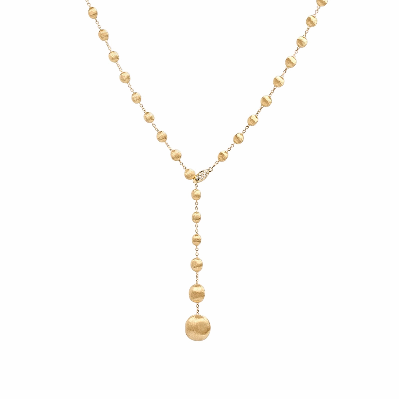 Lariat Necklace With Diamond Pav Clasp