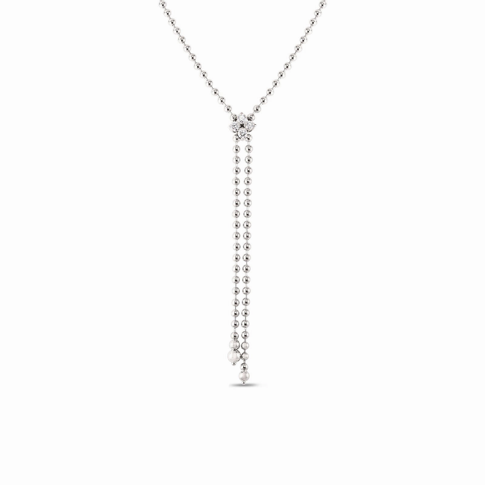 Love in Verona Diamond Flower Zipper Necklace