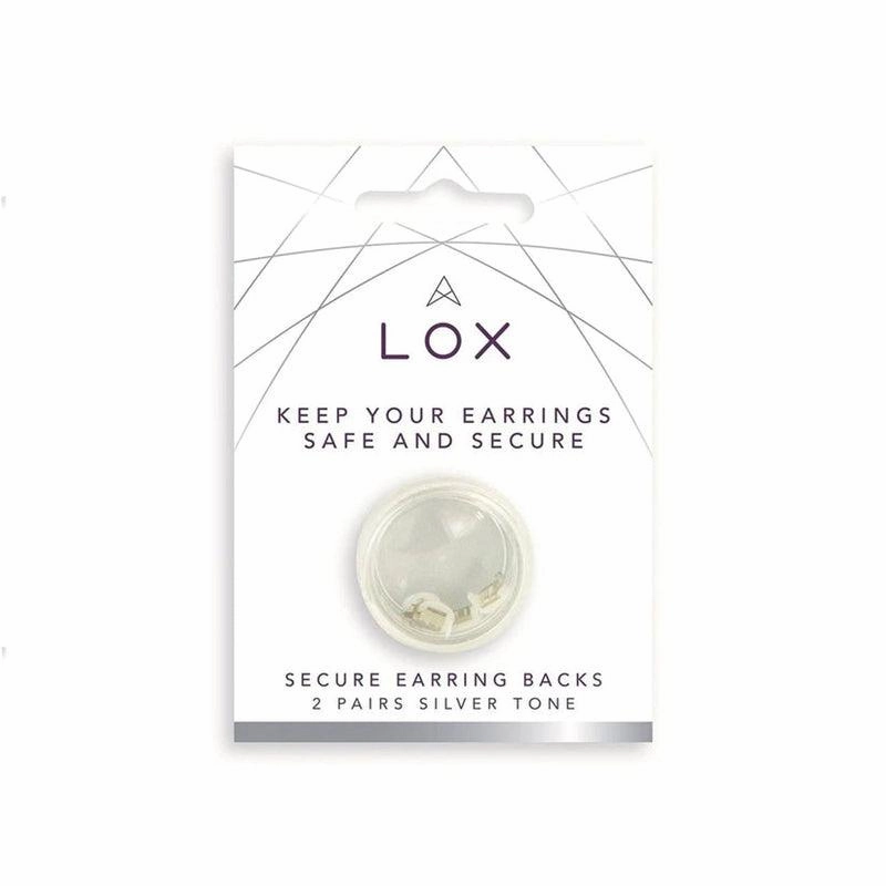 Lox Silver Tone Earring Backs Butterflies (2 pr)