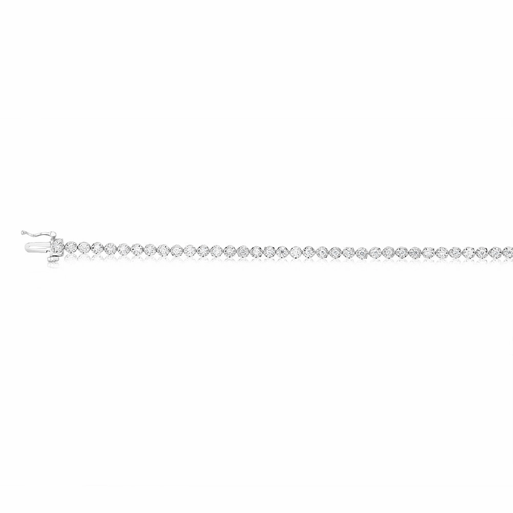 Luminesce Lab Grown 0.95 Carat Diamond Tennis Bracelet in Sterling Silver