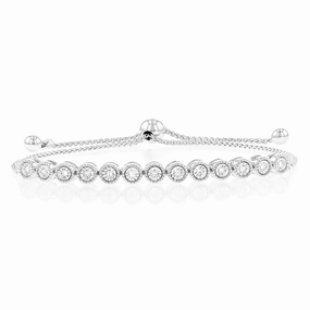 Luminesce Lab Grown 13 Diamonds Bracelet in Sterling Silver