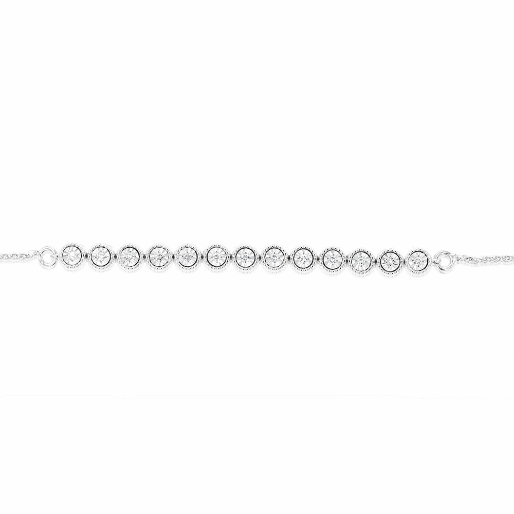 Luminesce Lab Grown 13 Diamonds Bracelet in Sterling Silver