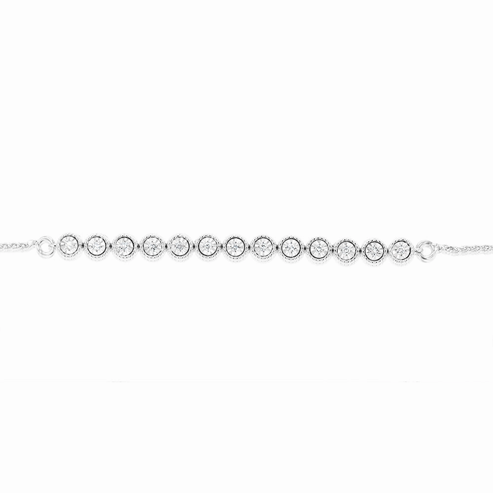 Luminesce Lab Grown 13 Diamonds Bracelet in Sterling Silver