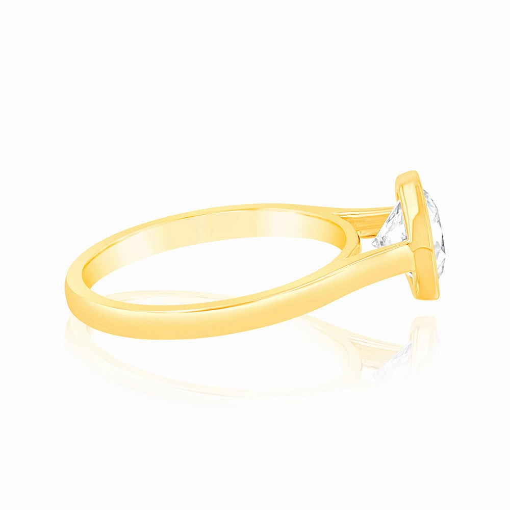 Luminesce Lab Grown 14ct Yellow Gold 1.5 Carat Brilliant Cut Diamond Ring in