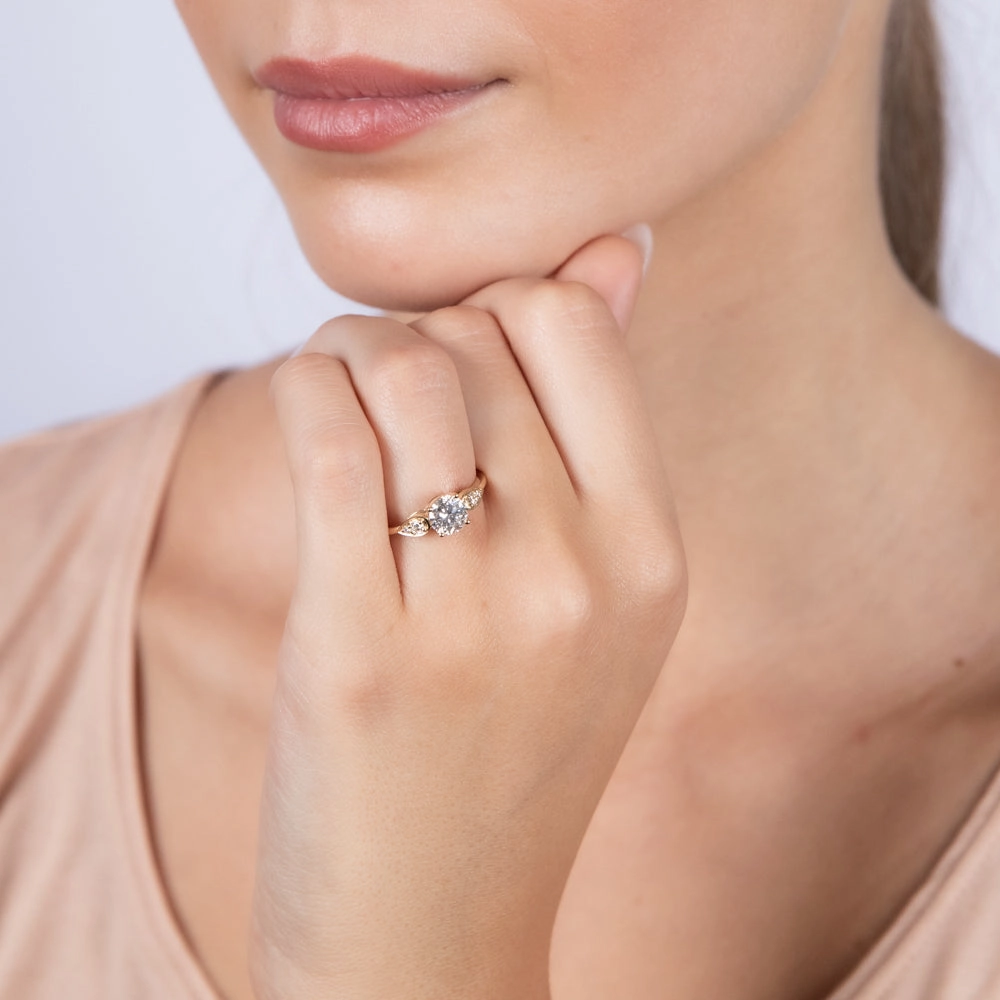 Luminesce Lab Grown 14ct Yellow Gold 1 Carat Diamond Solitaire Fancy Ring