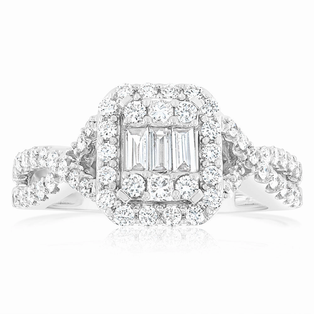 Luminesce Lab Grown 18ct White Gold 1 Carat Diamond Engagement Ring