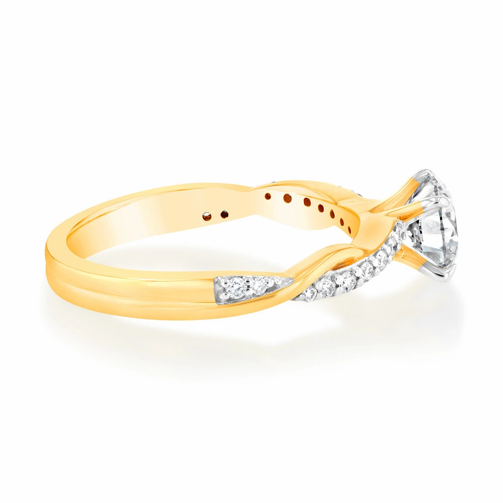 Luminesce Lab Grown 18ct Yellow Gold 1.10 Carats Diamond Engagement Ring