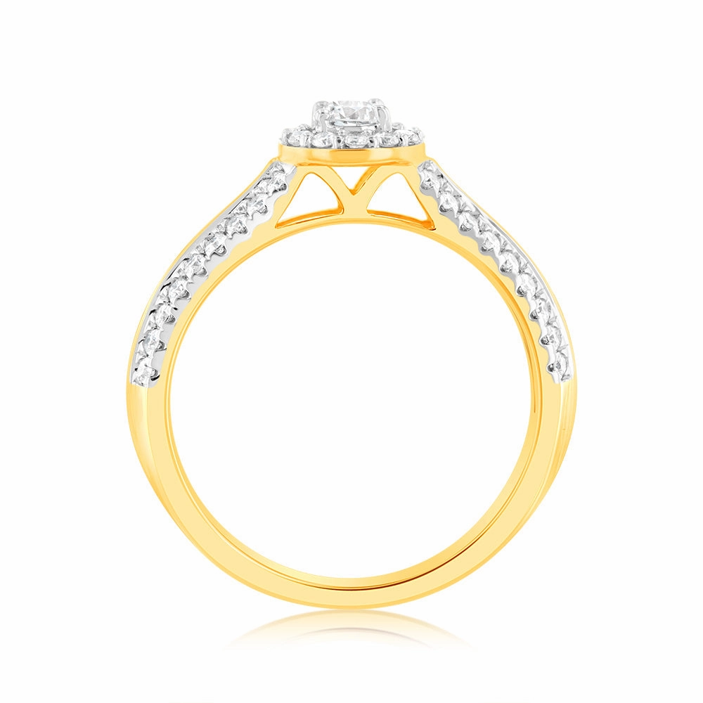 Luminesce Lab Grown 18ct Yellow Gold 1/2 Carat Diamond Engagement Ring