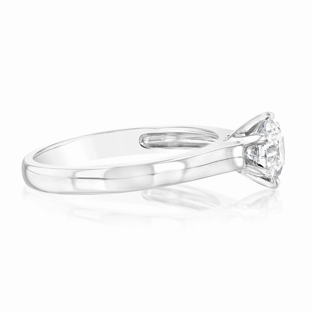 Luminesce Lab Grown 18ct Yellow Gold 1 Carat Certified Diamond Solitaire Ring