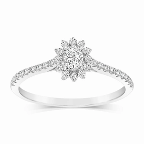 Luminesce Lab Grown 1/2 Carat Diamond ring in 9ct White Gold