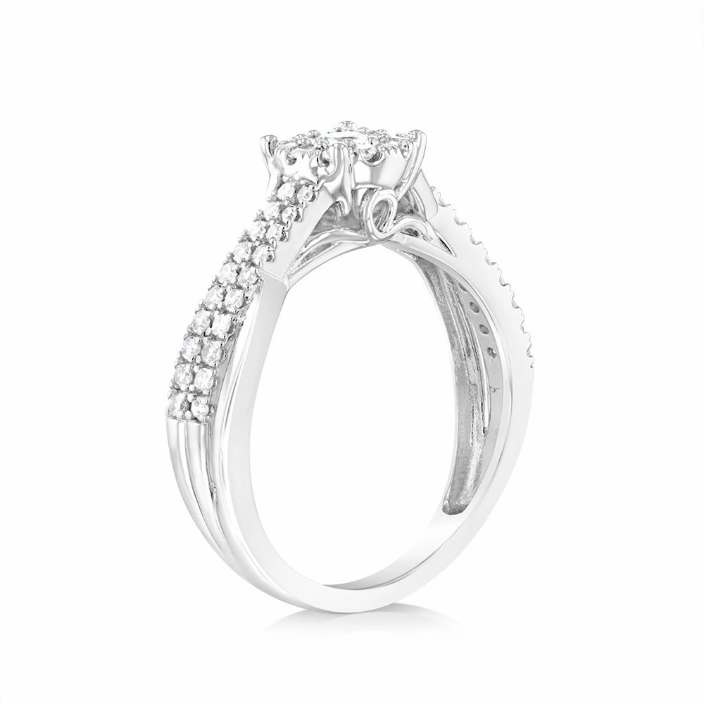 Luminesce Lab Grown 1/2 Carat Diamond Ring in Sterling Silver