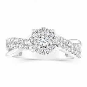 Luminesce Lab Grown 1/2 Carat Diamond Ring in Sterling Silver