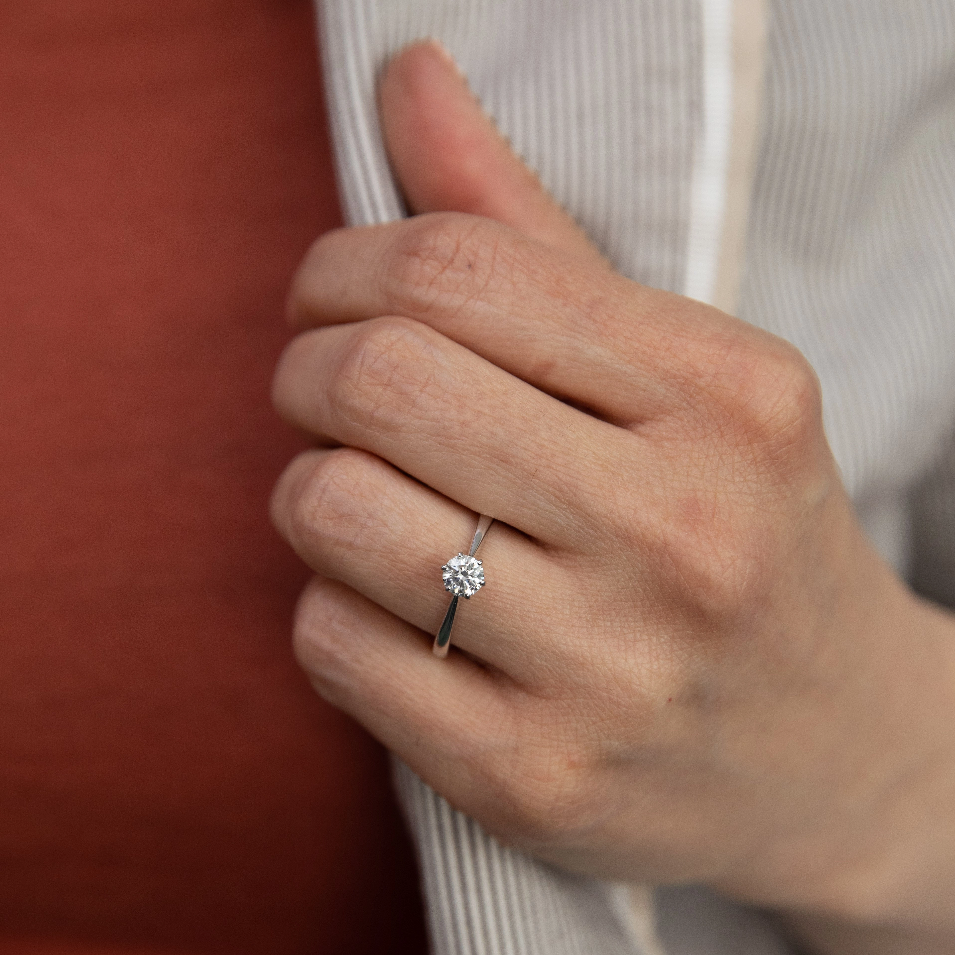 Luminesce Lab Grown 1/2 Carat Diamond Solitaire Ring set in 14ct White Gold