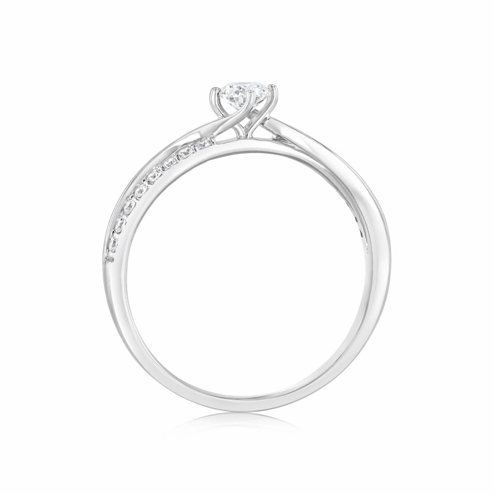 Luminesce Lab Grown 1/2 Carat Engagement Ring 9ct White Gold