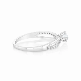 Luminesce Lab Grown 1/2 Carat Engagement Ring 9ct White Gold