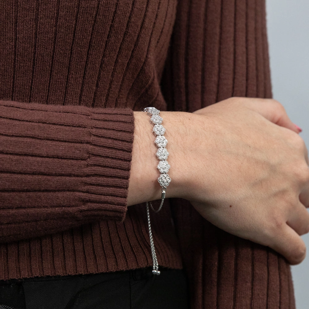 Luminesce Lab Grown 1/5 Carat Diamond in Sterling Silver Bolo Bracelet