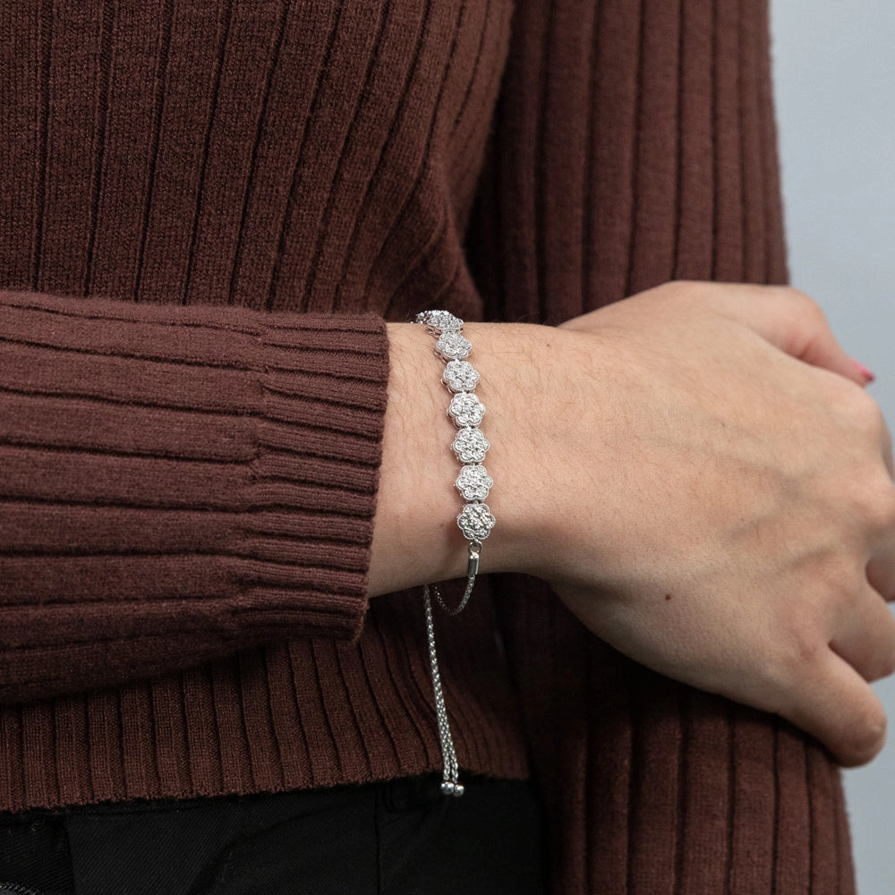 Luminesce Lab Grown 1/5 Carat Diamond in Sterling Silver Bolo Bracelet
