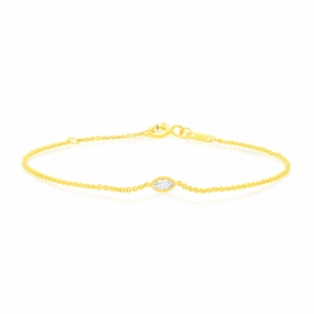 Luminesce Lab Grown 1/6 Carat Diamond Bracelet in 9ct Yellow Gold