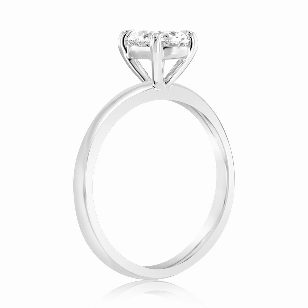 Luminesce Lab Grown 1 Carat Certified Oval Engagement Ring in 18ct White Gold