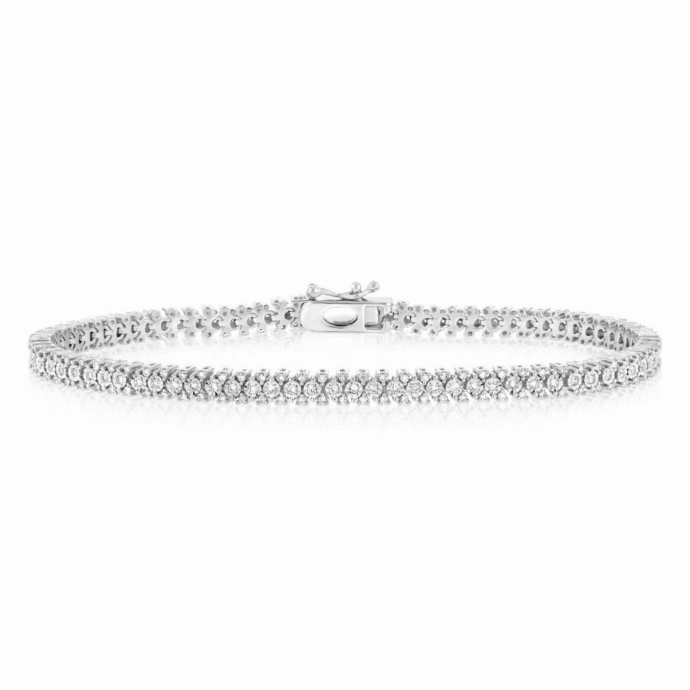 Luminesce Lab Grown 1 Carat Diamond Bracelet in Sterling Silver