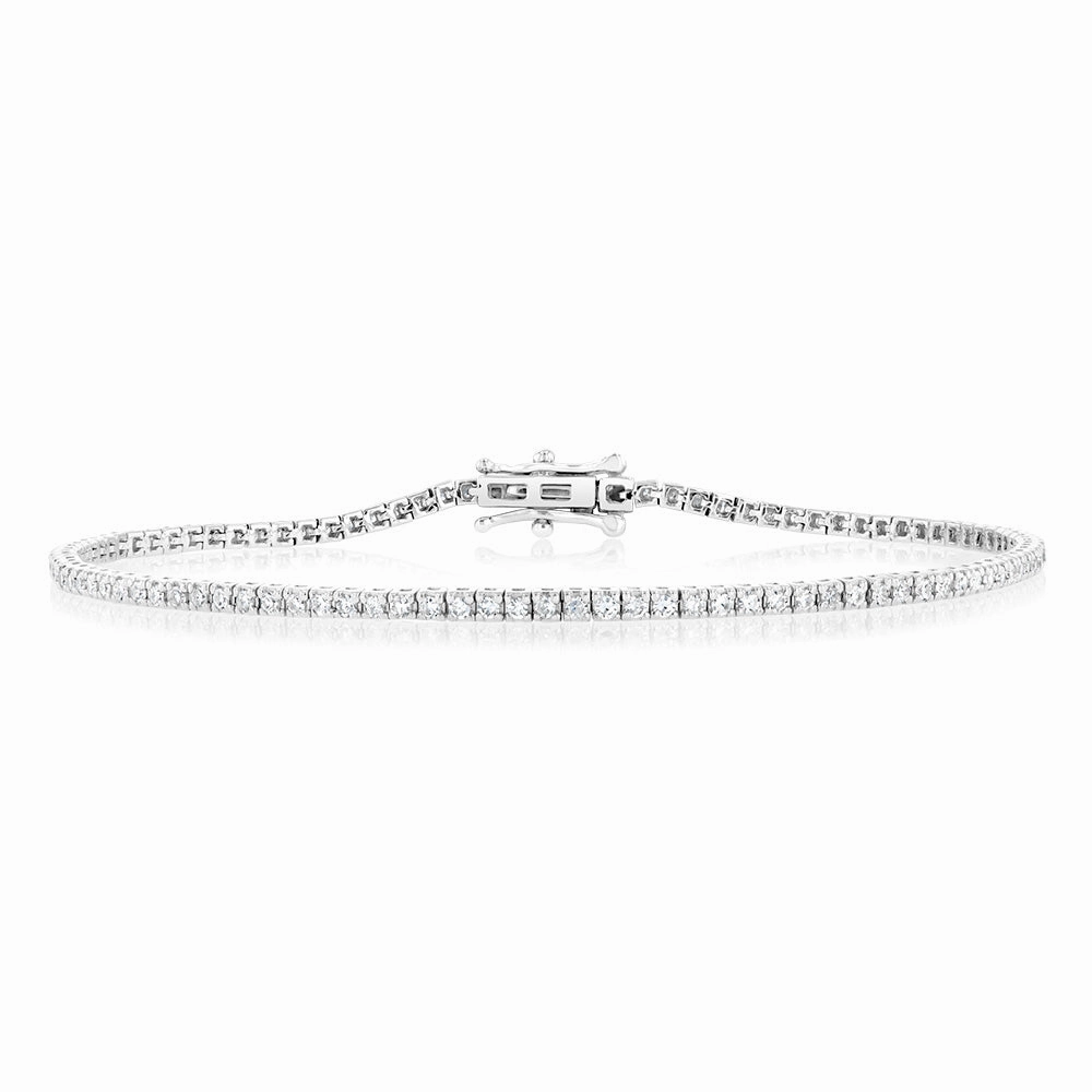 Luminesce Lab Grown 1 Carat Diamond Tennis Bracelet in Sterling Silver