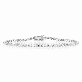 Luminesce Lab Grown 1 Carat Diamond Tennis Bracelet in Sterling Silver