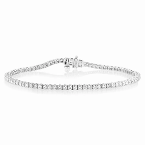 Luminesce Lab Grown 2 Carat Diamond Tennis Bracelet in 9ct White Gold