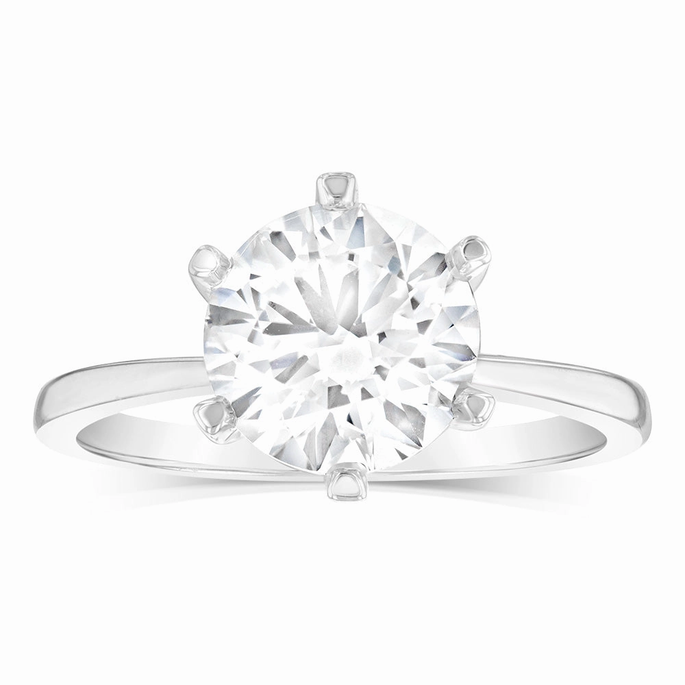 Luminesce Lab Grown 3 Carat Certified Engagement Ring in 18ct White Gold