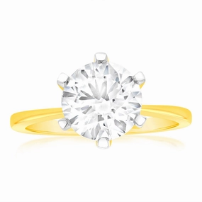 Luminesce Lab Grown 3 Carat Certified Engagement Ring in 18ct Yellow Gold