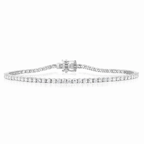Luminesce Lab Grown 3 Carat Diamond Tennis Bracelet in 9ct White Gold