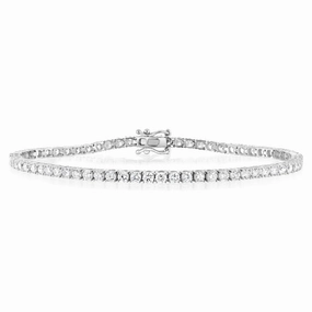 Luminesce Lab Grown 4 Carat Diamond Tennis Bracelet in 9ct White Gold